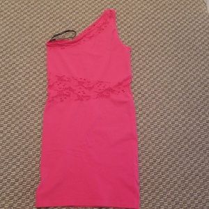 Bebe One Shoulder Skintight Dress